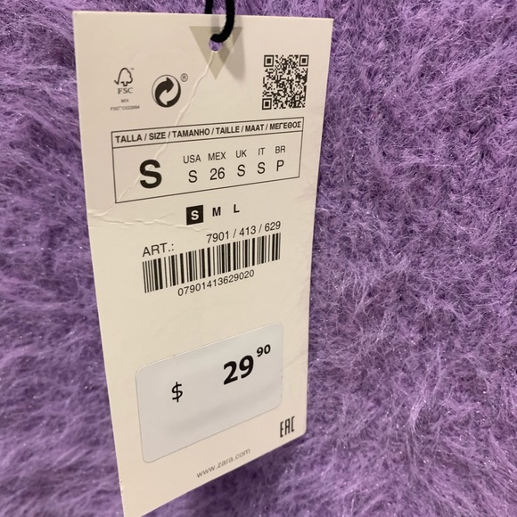 ZARA faux fur top - Picture 3 of 4